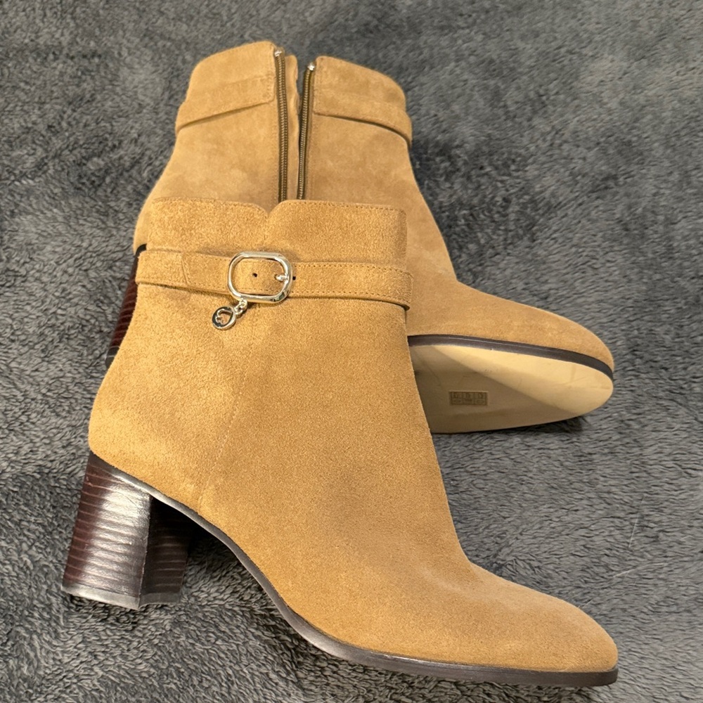 Kate Spade Tan Suede Ankle Booties